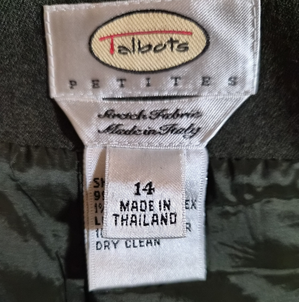 ​Talbots Petites Heathered Grey Wool Blend Pencil Skirt Size 14P - Picture 2 of 7